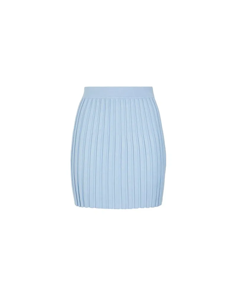 8 by Yoox VISCOSE RIBBED MINI SKIRT  - HOSEN & RÖCKE - Miniröckeauf YOOX.COM Himmelblau