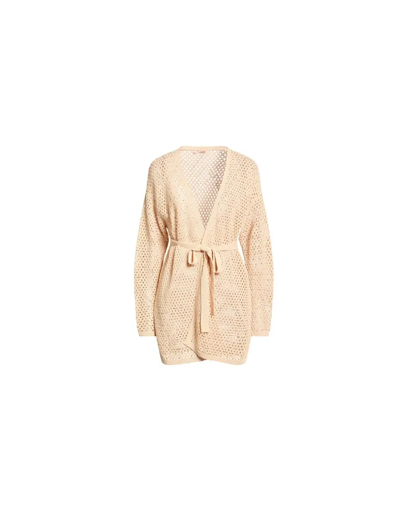 Twin-Set STRICKWAREN - Strickjackenauf YOOX.COM Beige