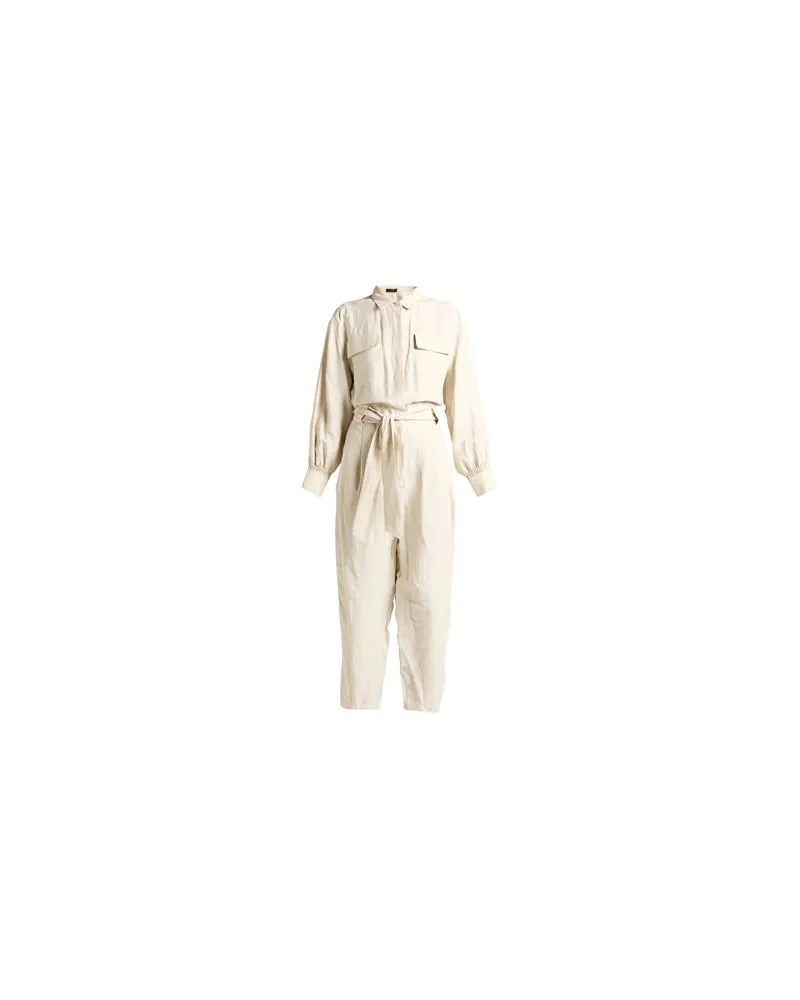 MOORER OVERALLS - Jumpsuitsauf YOOX.COM Cremeweiß