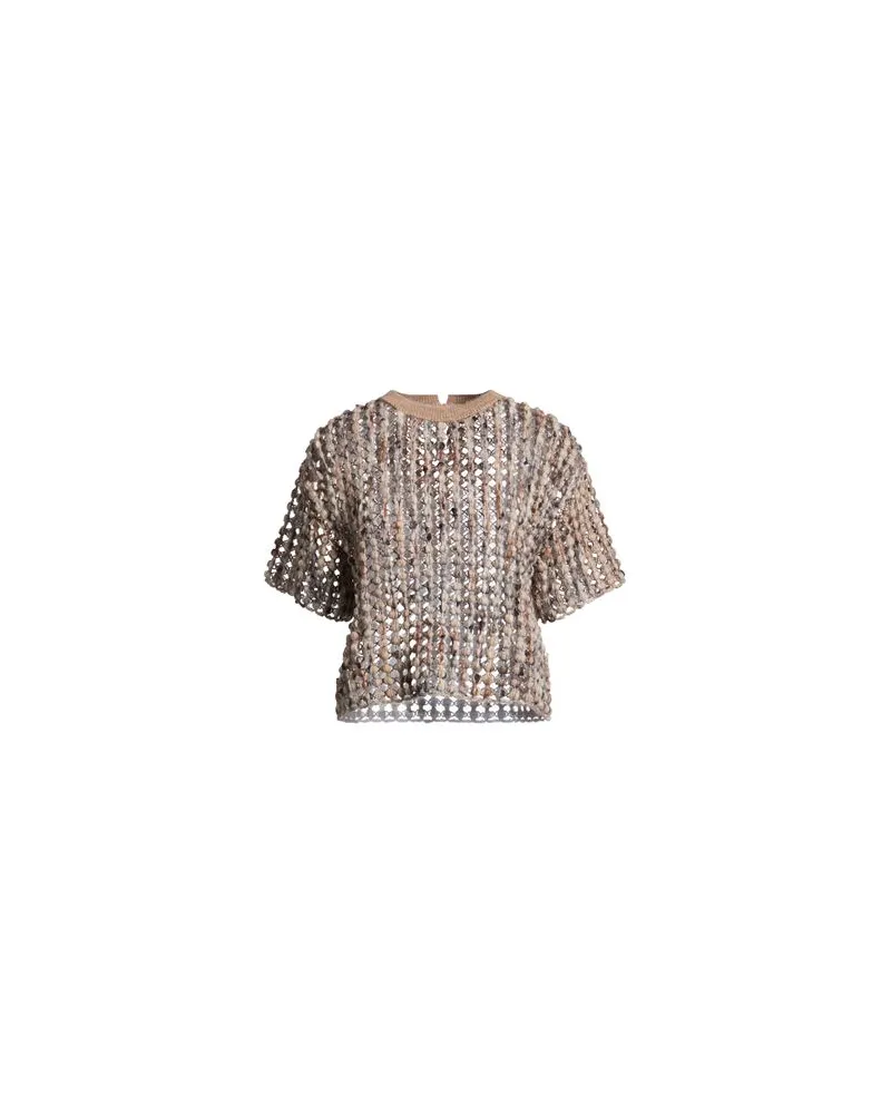 Brunello Cucinelli STRICKWAREN - Pulloverauf YOOX.COM Hellbraun
