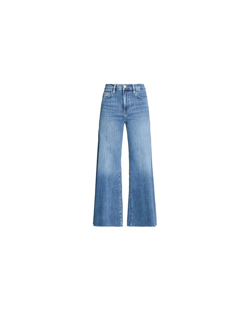 Frame Denim LE PALAZZO CROP RAW FRAY  - HOSEN & RÖCKE - Jeanshosenauf YOOX.COM Blau