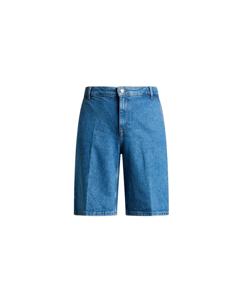 Selected Homme HOSEN & RÖCKE - Jeansshortsauf YOOX.COM Blau