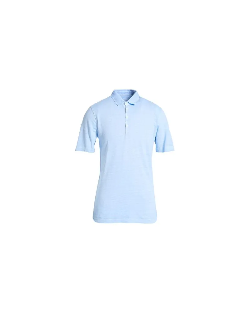120% Lino TOPS - Poloshirtsauf YOOX.COM Hellblau