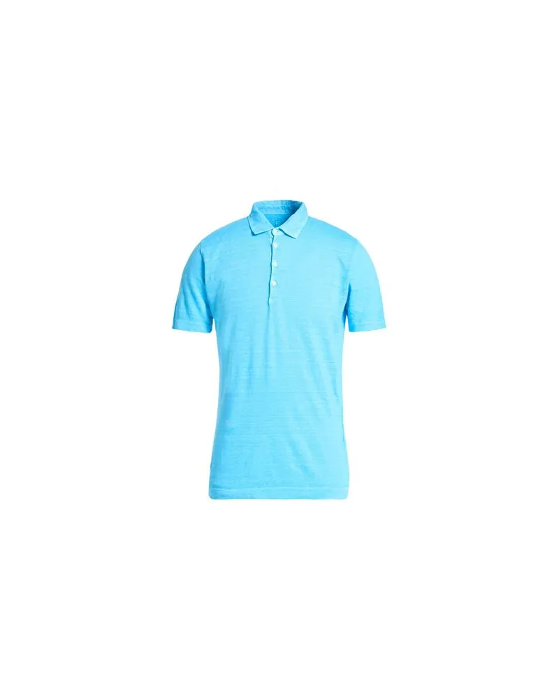 120% Lino TOPS - Poloshirtsauf YOOX.COM Azurblau