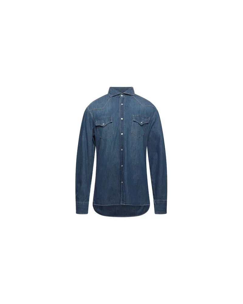 Brunello Cucinelli TOPS - Jeanshemdenauf YOOX.COM Blau