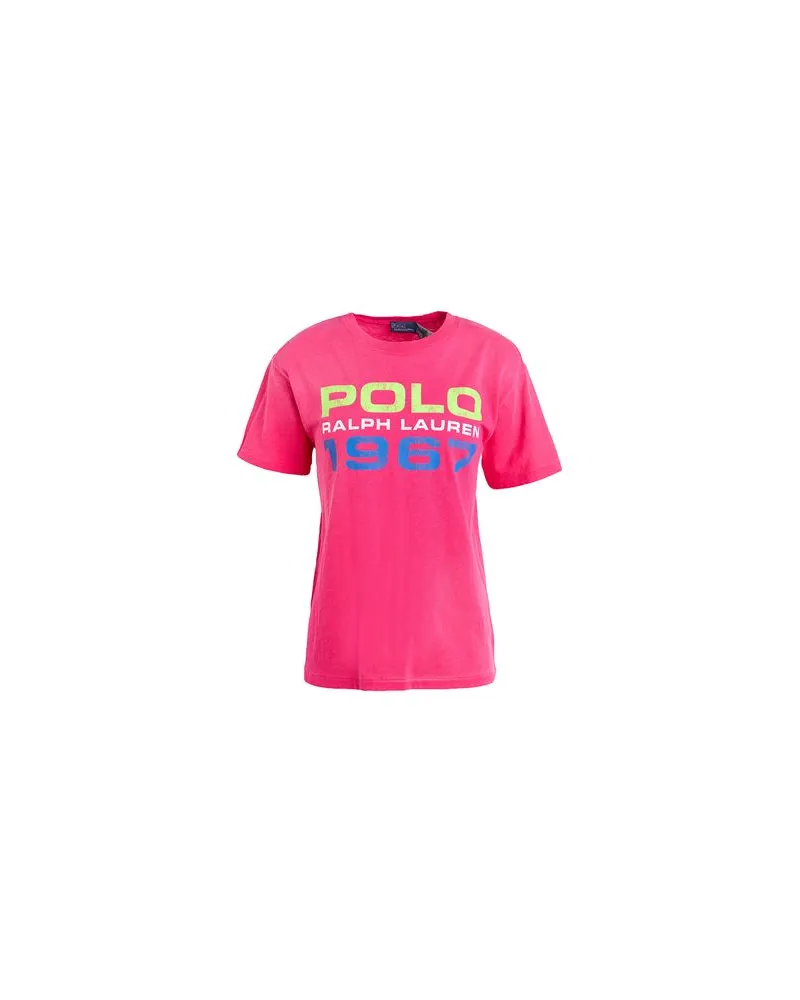 Ralph Lauren LOGO COTTON JERSEY TEE  - TOPS - T-shirtsauf YOOX.COM Fuchsia