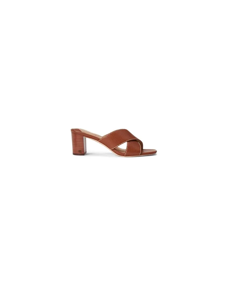 Ralph Lauren FREDDI TUMBLED LEATHER SANDAL   - SCHUHE - Sandalenauf YOOX.COM Lederfarben