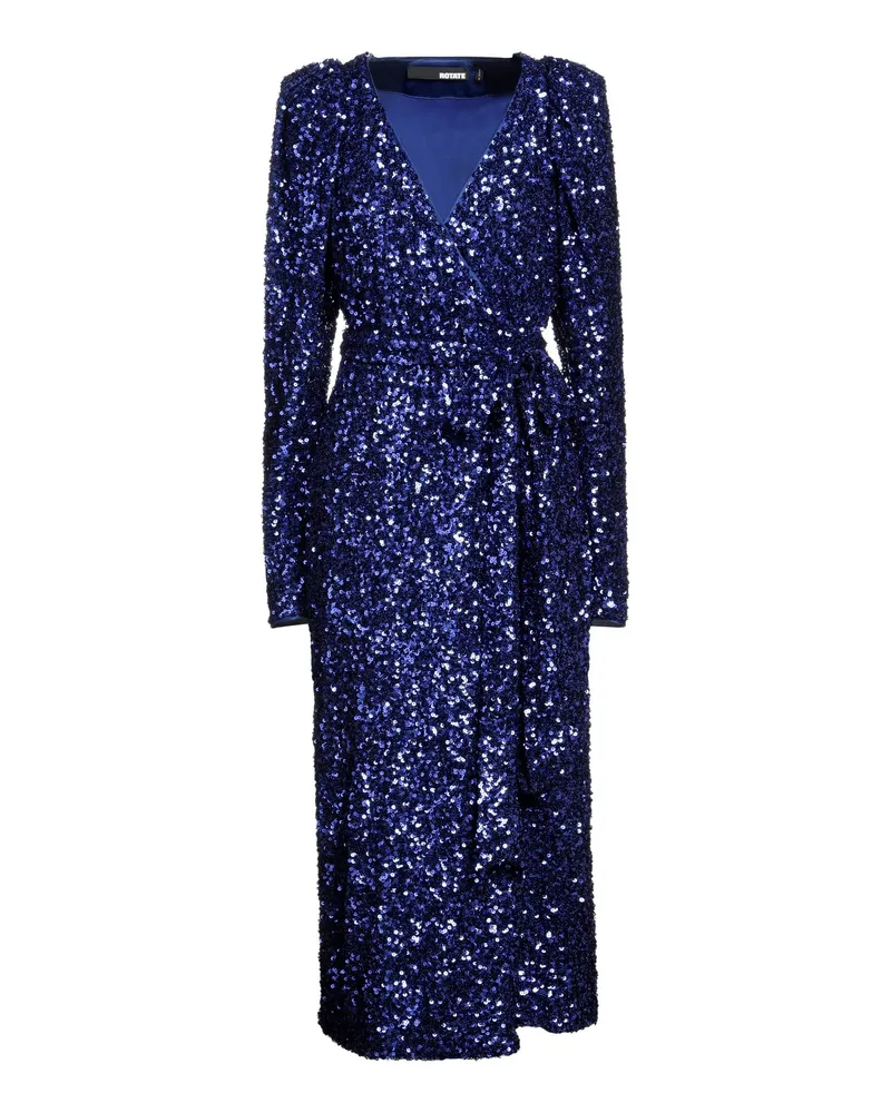 ROTATE Birger Christensen Maxi-Kleid Blau