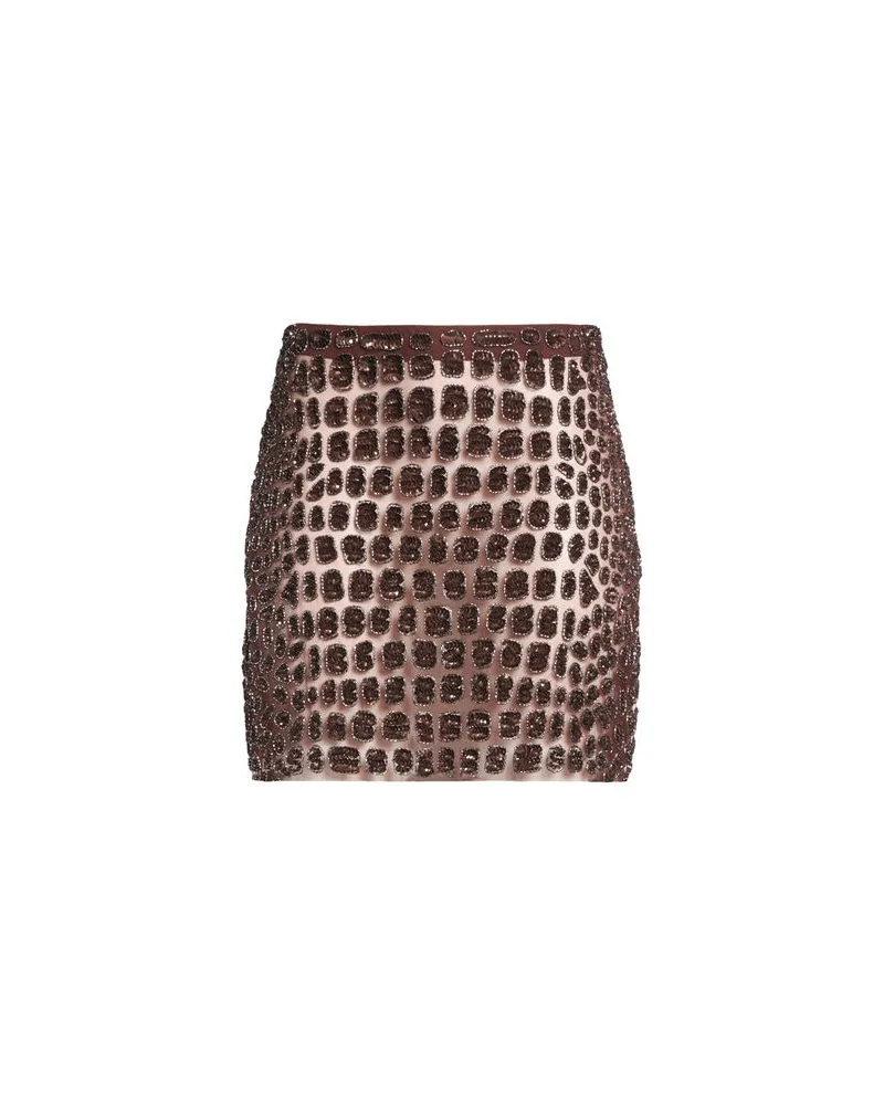 Elisabetta Franchi HOSEN & RÖCKE - Miniröckeauf YOOX.COM Schokobraun