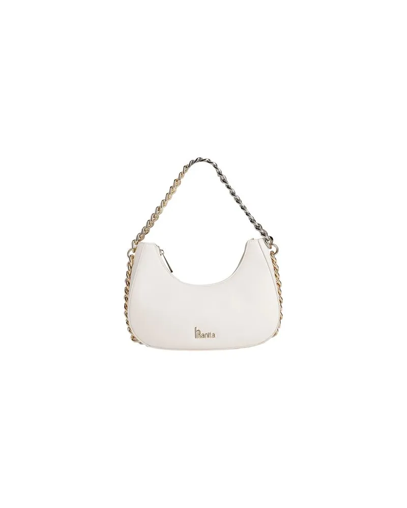 Hanita TASCHEN - Schultertaschenauf YOOX.COM Cremeweiß