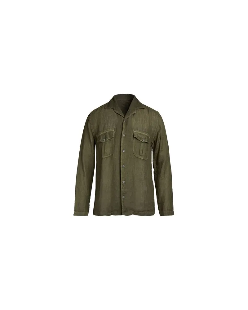 120% Lino TOPS - Hemdenauf YOOX.COM Militärgrün