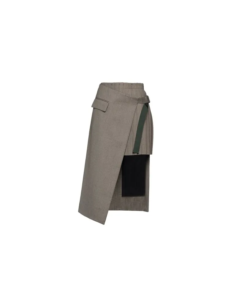 Sacai HOSEN & RÖCKE - Miniröckeauf YOOX.COM Khaki