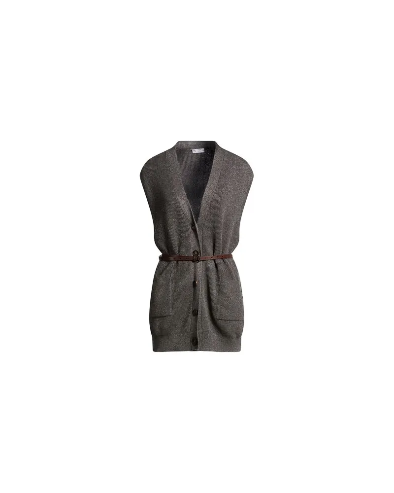 Brunello Cucinelli STRICKWAREN - Strickjackenauf YOOX.COM Grau
