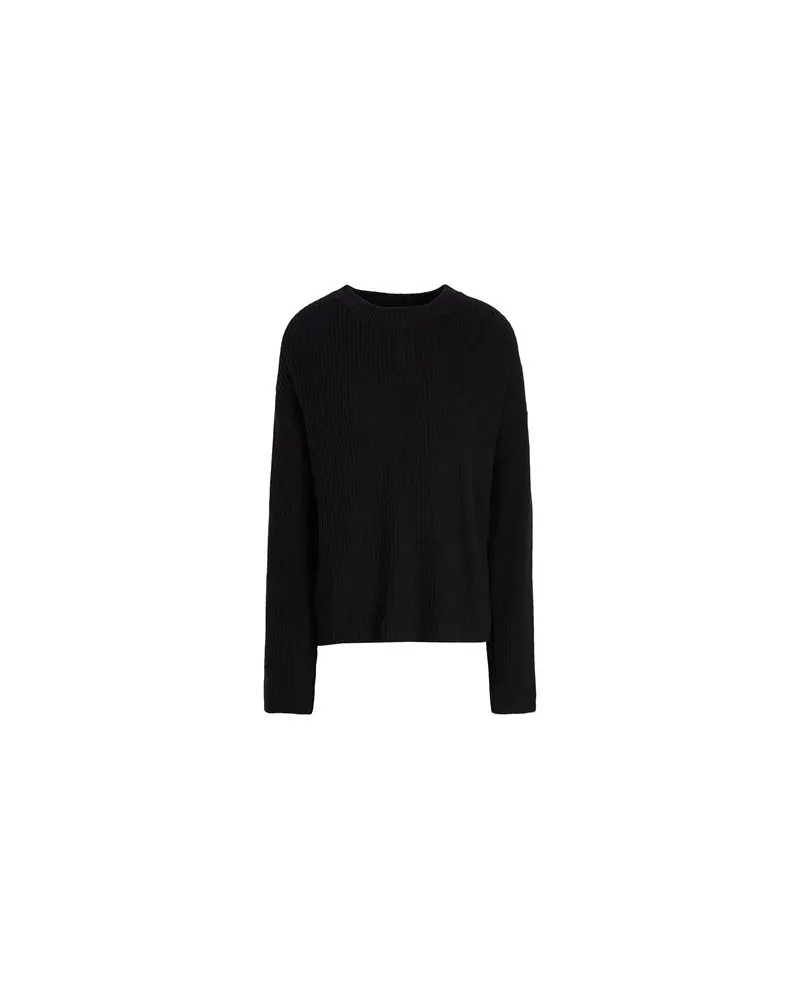 8 by Yoox KNIT RIBBED COTTON OVERSIZED SWEATER  - STRICKWAREN - Pulloverauf YOOX.COM Schwarz