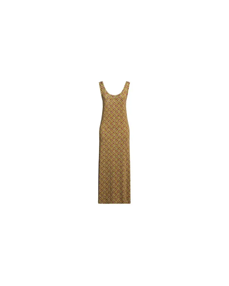 SIYU KLEIDER - Maxi-Kleiderauf YOOX.COM Militärgrün