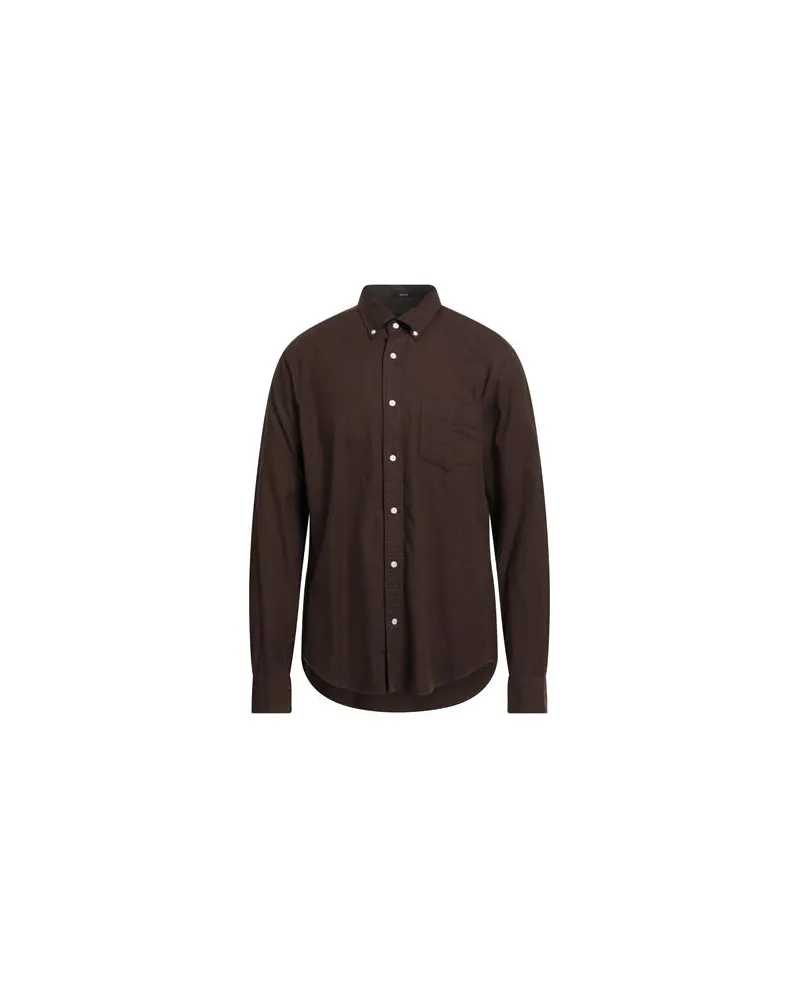 Gant TOPS - Hemdenauf YOOX.COM Schokobraun