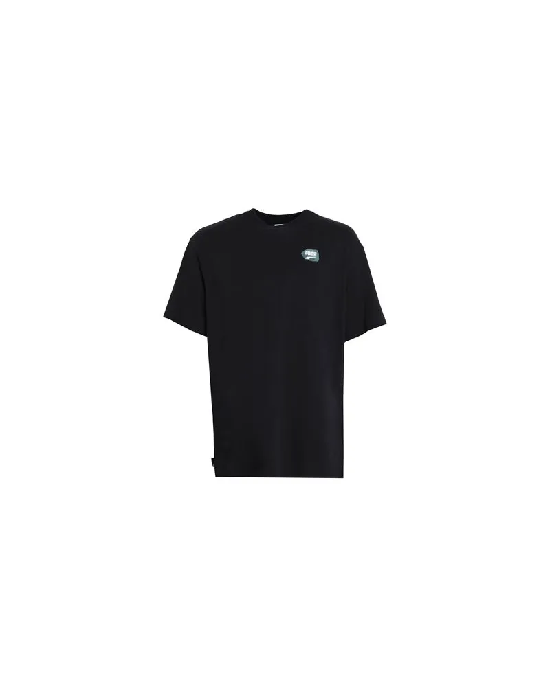 Puma DOWNTOWN Graphic Tee  - TOPS - T-shirtsauf YOOX.COM Schwarz