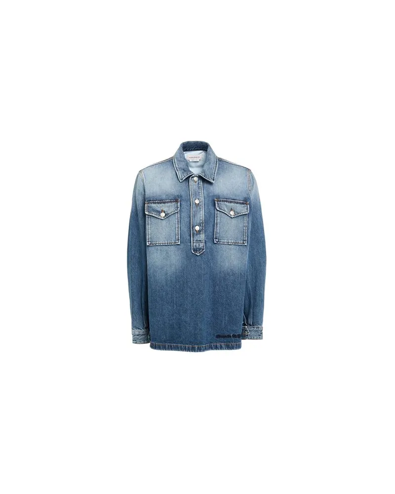 McQ TOPS - Jeanshemdenauf YOOX.COM Blau