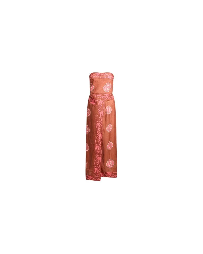 Johanna Ortiz KLEIDER - Midi-Kleiderauf YOOX.COM Rostrot
