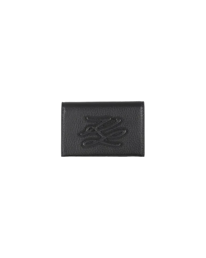 Karl Lagerfeld K/AUTOGRAPH PATCH BIFOLD CARDHOLDER  - Kleinlederwaren - Kartenetuisauf YOOX.COM Schwarz