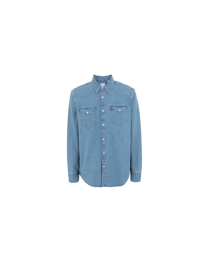 Levi's BARSTOW WESTERN STANDARD DENIM SHIRT  - TOPS - Jeanshemdenauf YOOX.COM Blau