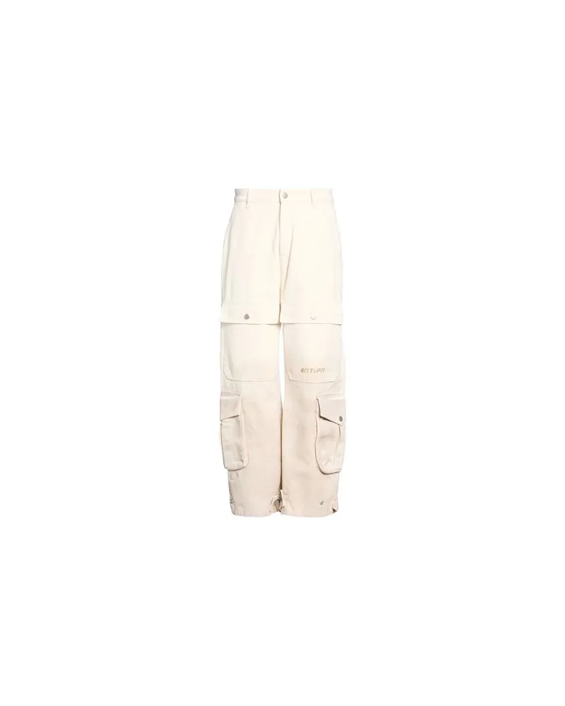 ENTERPRISE JAPAN HOSEN & RÖCKE - Jeanshosenauf YOOX.COM Cremeweiß