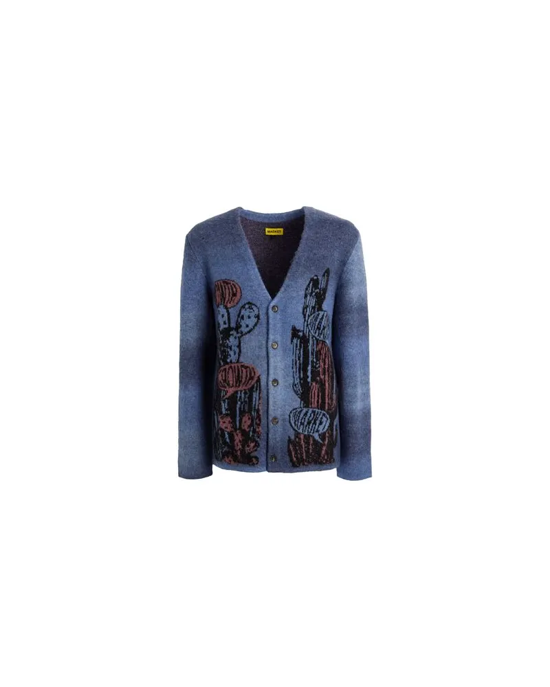 Market GROWTH  JACQUARD CARDIGAN  - STRICKWAREN - Strickjackenauf YOOX.COM Taubenblau