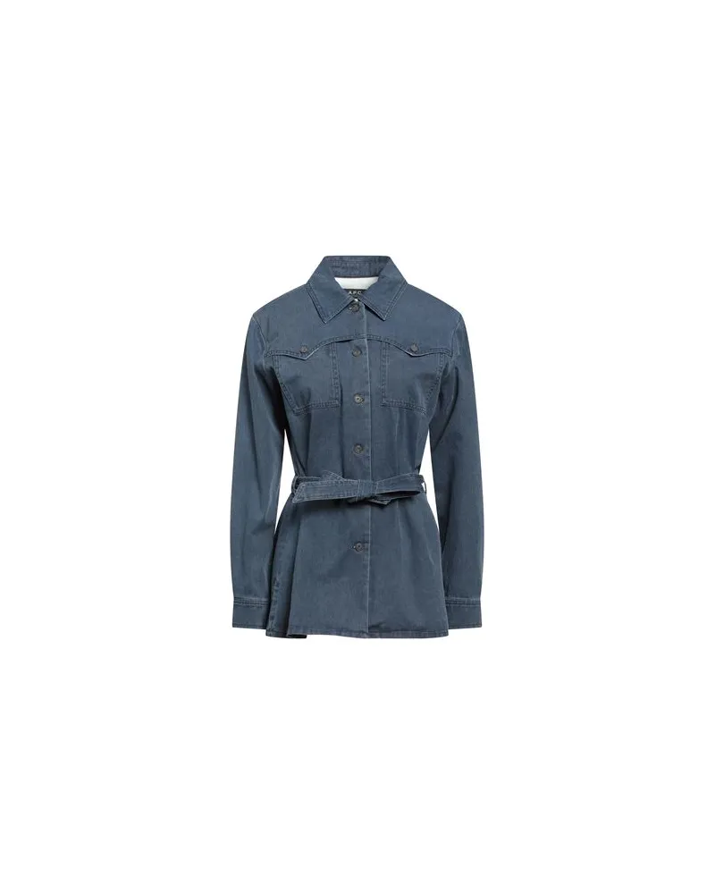 A.P.C. TOPS - Jeanshemdenauf YOOX.COM Blau