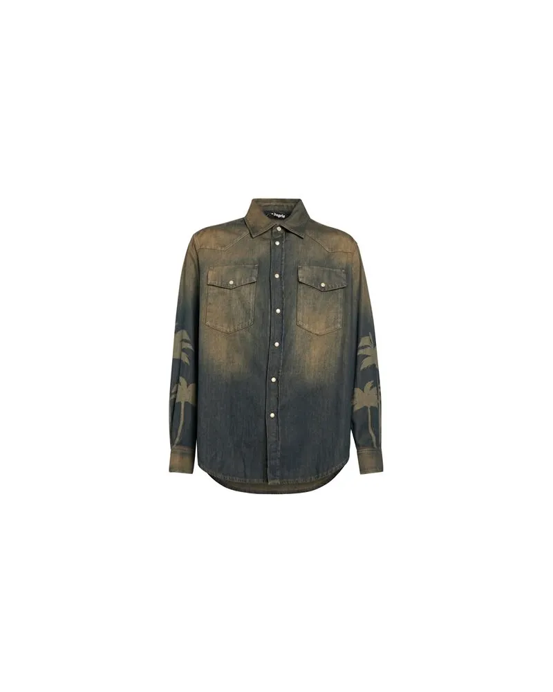 Palm Angels TOPS - Jeanshemdenauf YOOX.COM Blau