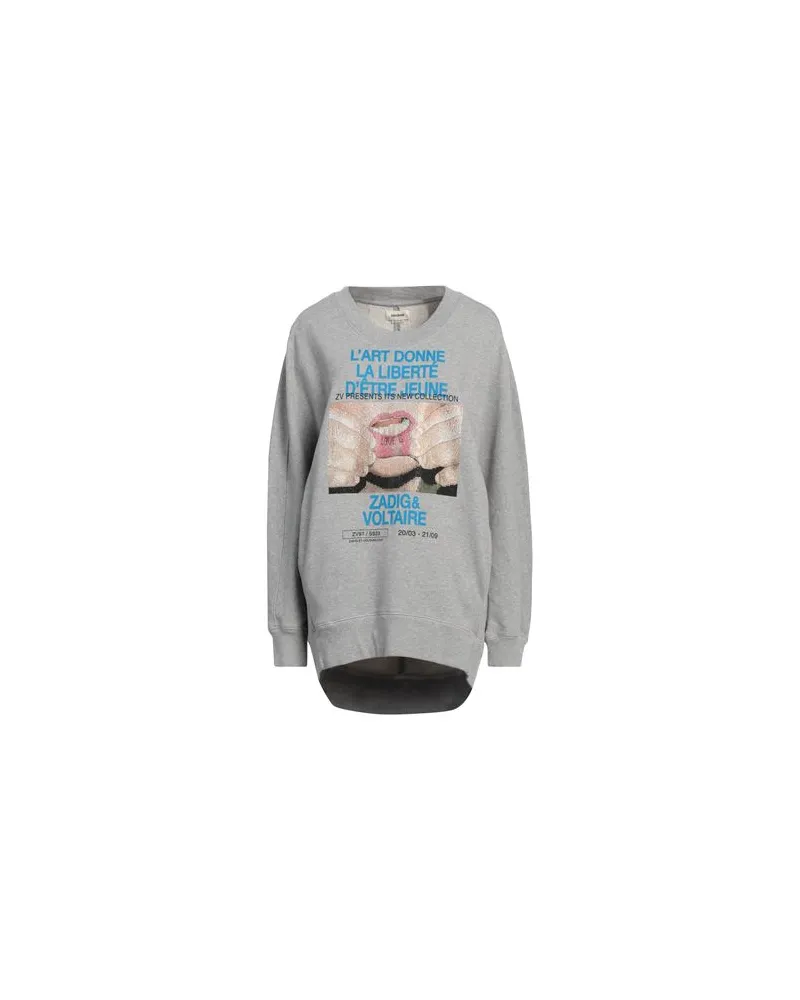 Zadig & Voltaire TOPS - Sweatshirtsauf YOOX.COM Hellgrau
