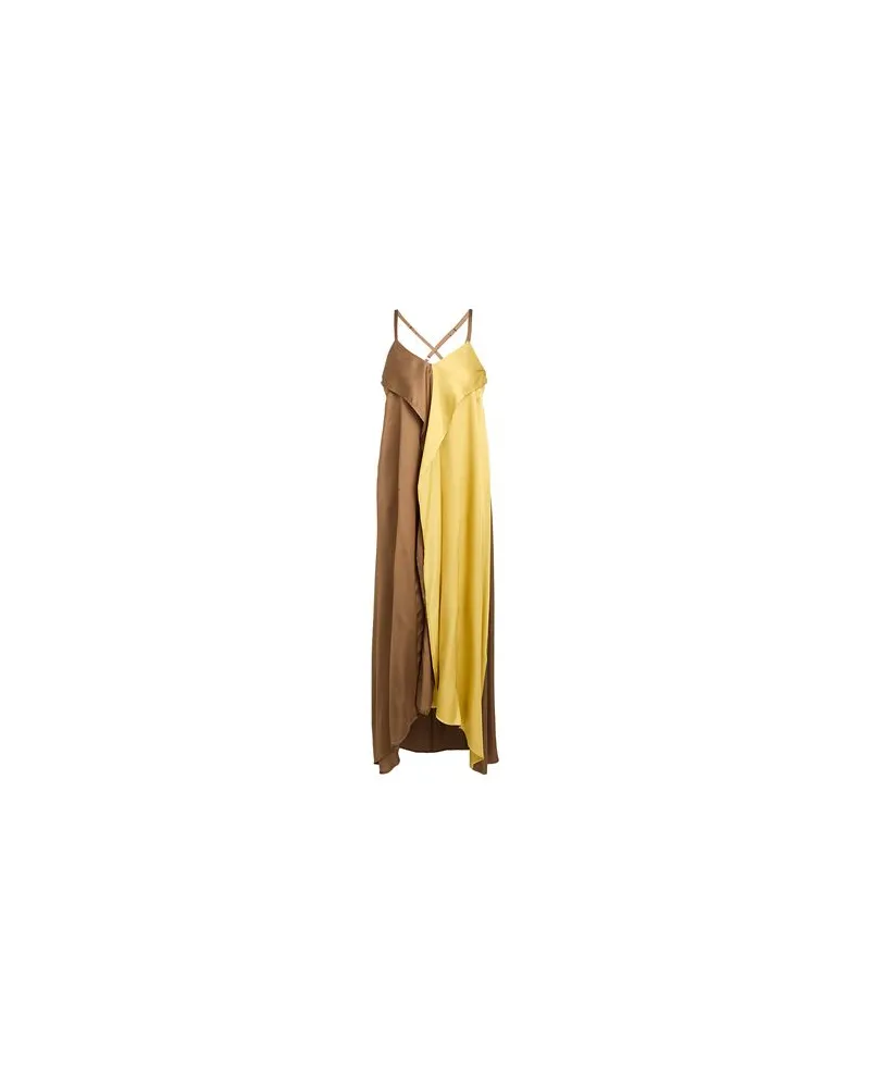 Icona By Kaos KLEIDER - Maxi-Kleiderauf YOOX.COM Senf