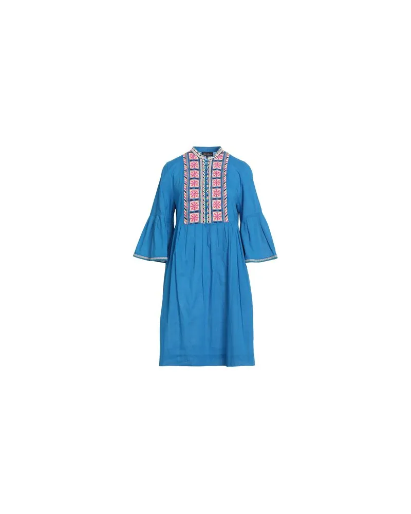 Luisa Spagnoli KLEIDER - Mini-Kleiderauf YOOX.COM Azurblau
