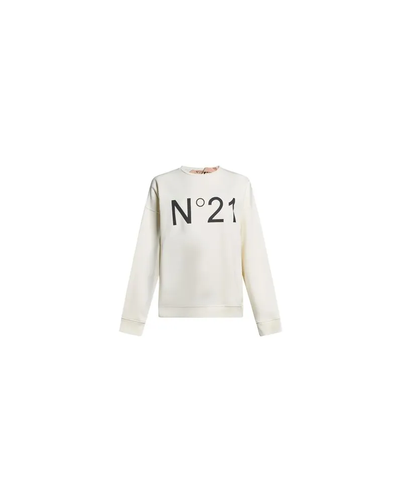 N° 21 TOPS - Sweatshirtsauf YOOX.COM Cremeweiß
