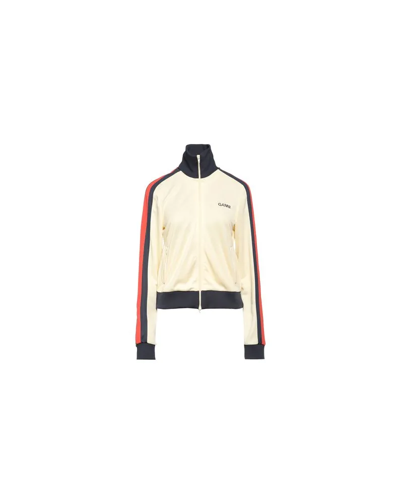 Ganni TOPS - Sweatshirtsauf YOOX.COM Elfenbein