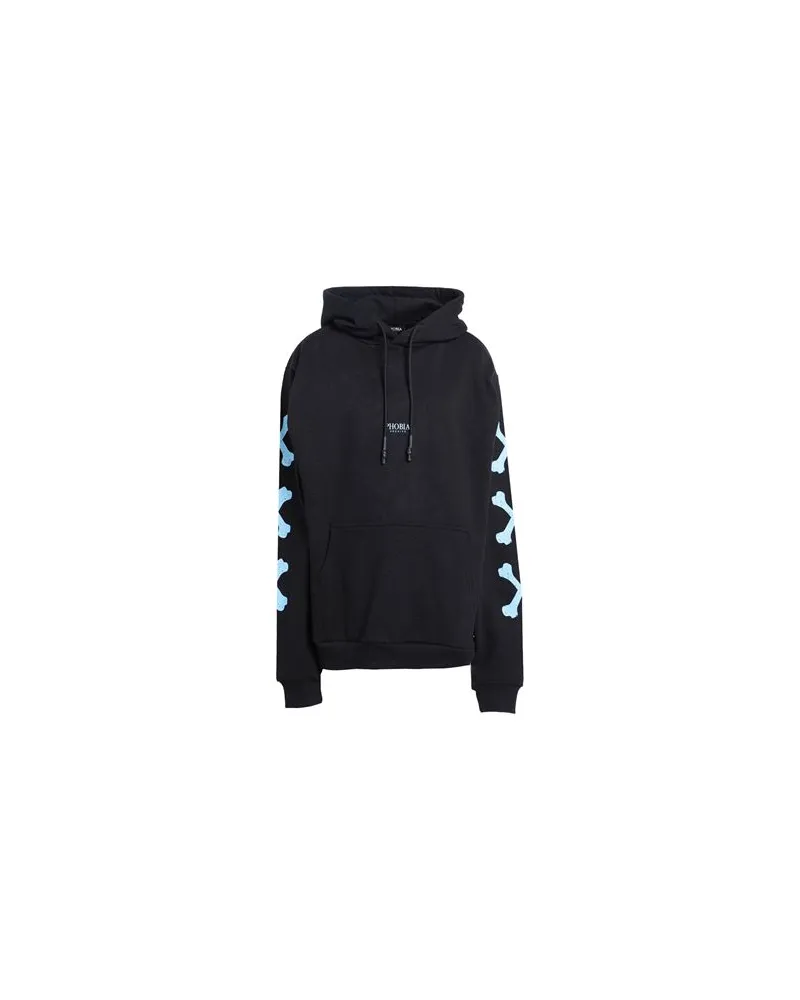 Phobia Archive HOODIE WITH LIGHTBLUE CROSS BONES - TOPS - Sweatshirtsauf YOOX.COM Schwarz