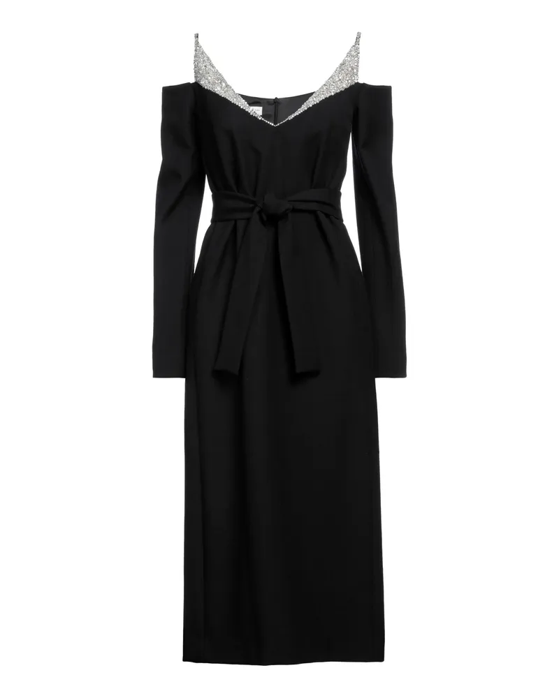 Dries van Noten Midi-Kleid Schwarz