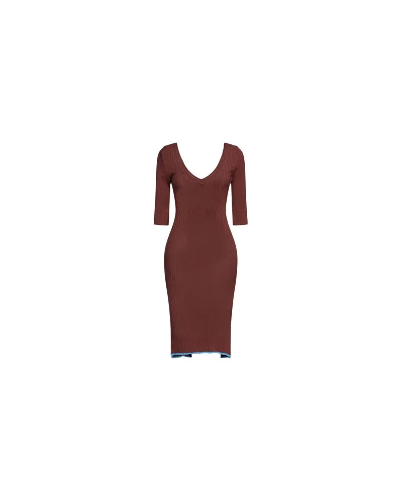 AKEP KLEIDER - Midi-Kleiderauf YOOX.COM Dunkelbraun