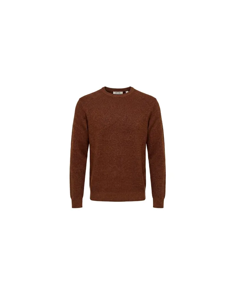 Only & Sons STRICKWAREN - Pulloverauf YOOX.COM Braun