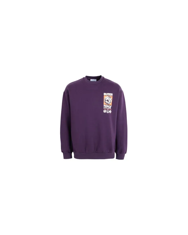 Butter Goods PEACE ON HEART CREW - TOPS - Sweatshirtsauf YOOX.COM Dunkelviolett