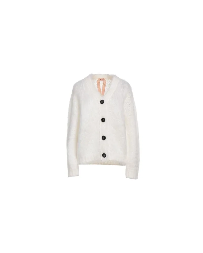 N° 21 STRICKWAREN - Strickjackenauf YOOX.COM Elfenbein