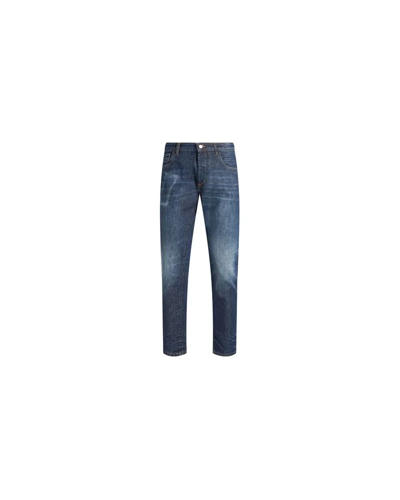 OFFICINA 36 HOSEN & RÖCKE - Jeanshosenauf YOOX.COM Blau