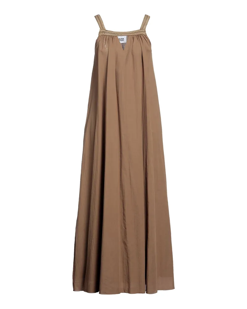 Alpha Studio Maxi-Kleid Khaki