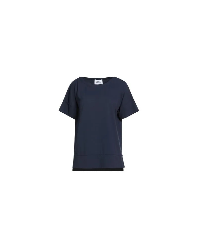 Alpha Studio TOPS - T-shirtsauf YOOX.COM Marineblau