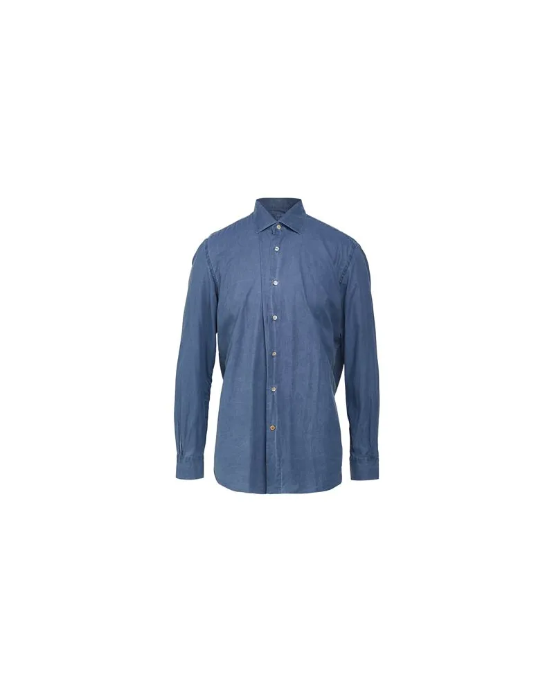 MAZZARELLI TOPS - Jeanshemdenauf YOOX.COM Blau