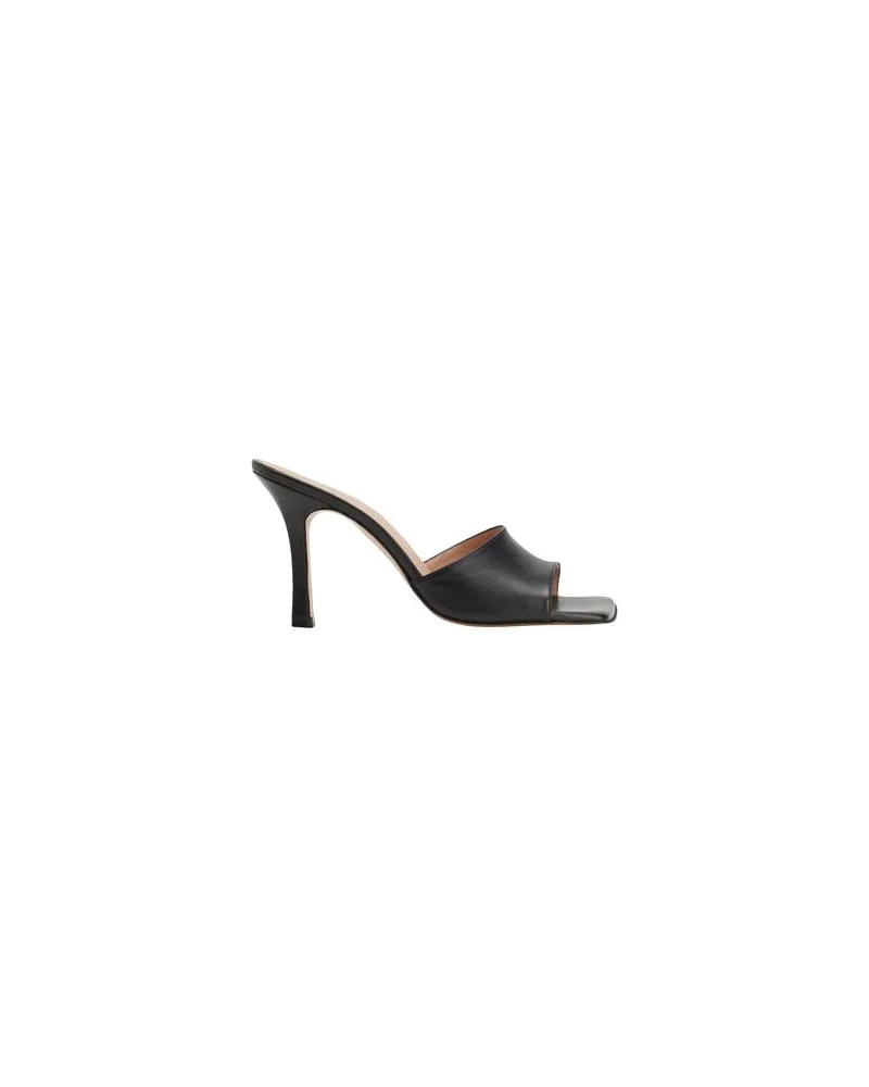 8 by Yoox LEATHER SQUARE TOE HIGH-HEEL SANDAL  - SCHUHE - Sandalenauf YOOX.COM Schwarz