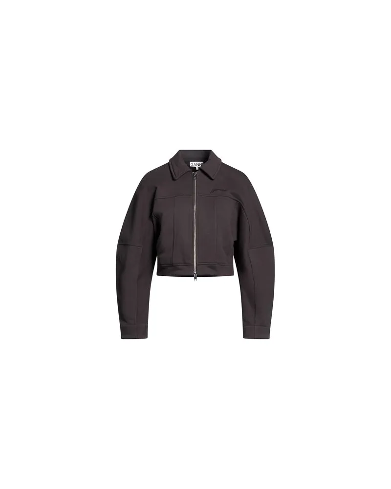 Ganni TOPS - Sweatshirtsauf YOOX.COM Braungrau