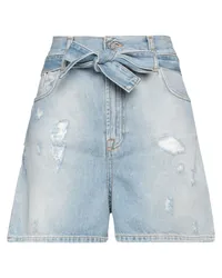 Manila Grace Jeansshorts Blau