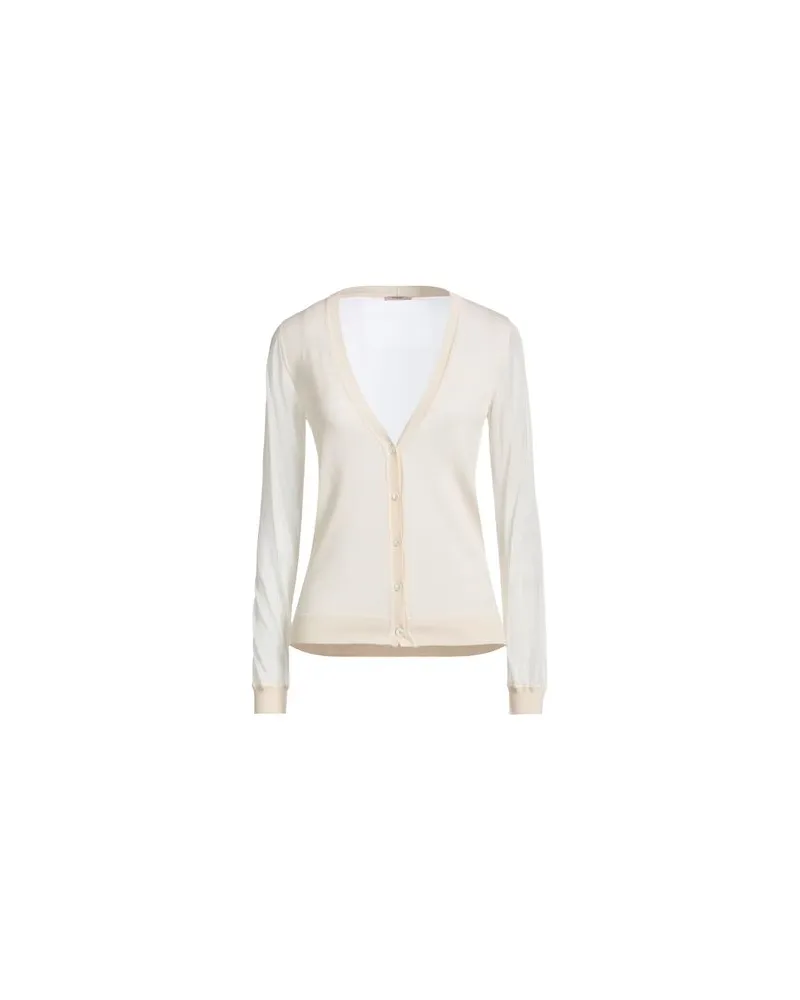 AGNONA STRICKWAREN - Strickjackenauf YOOX.COM Cremeweiß