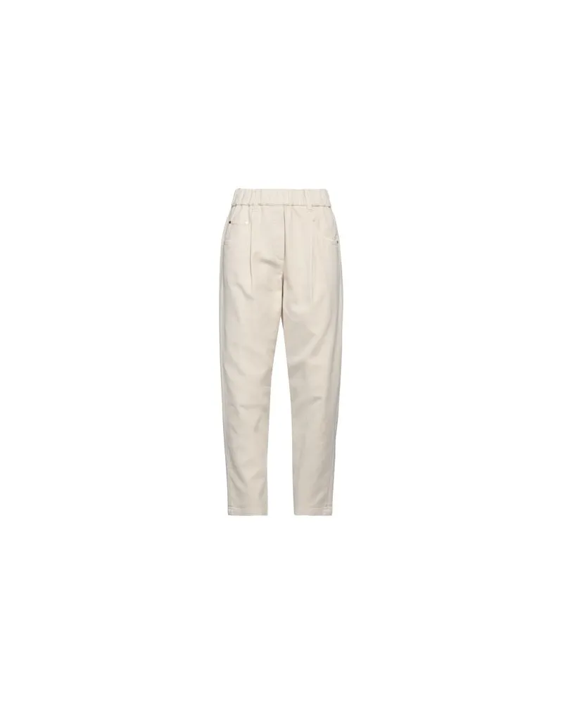 Brunello Cucinelli HOSEN & RÖCKE - Hosenauf YOOX.COM Cremeweiß