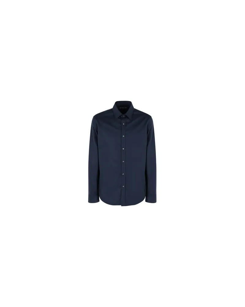 Michael Kors LS TRIM STRETCH SOLID   - TOPS - Hemdenauf YOOX.COM Nachtblau